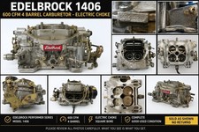 Edelbrock 1406 Performer 600 Cfm 4 Barrel Carburetor Electric Choke