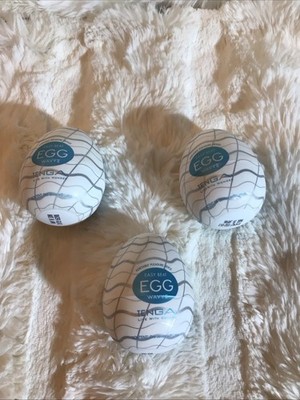 Tenga Disposable Egg Shaped Masturbators (Pack of 3) Wavy 11