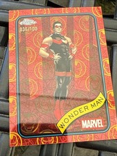 2025 Topps Chrome Marvel Wonder Man Iron Man Red & Gold Lazer Refractor /100