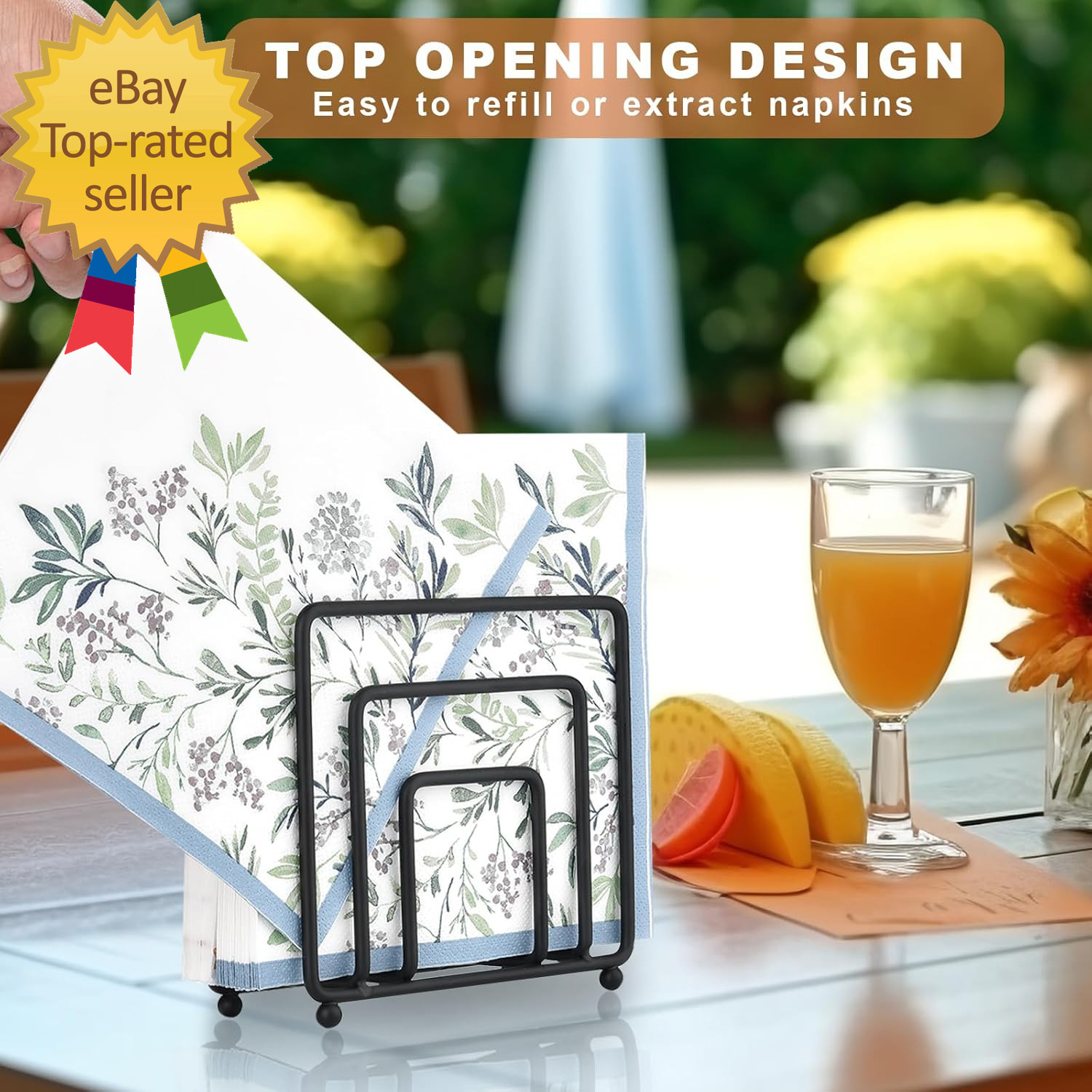 Napkin Holder for Table Modern Metal Black Napkin Holders for Kitchen Dining