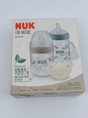 NUK for Nature Starter 3er Set - Nachhaltiges Baby Flaschenset - NEU