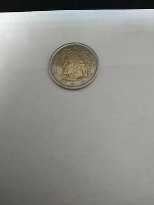 Pièce de 2 euro de l'année 2002 Italy Dante Alighieri - très rare - Photo 1/2