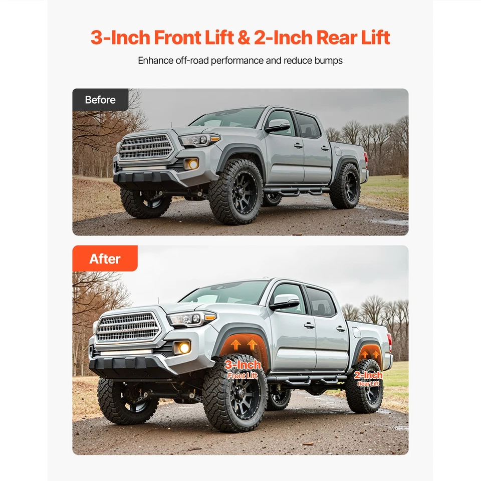 New 3" Front 2" Rear Leveling Lift Kit Fit for Toyota Tacoma 2005-2023 2WD 4WD - Image 2 of 4