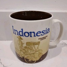 2018 Starbucks Stoneware Coffee Mug Indonesia Global Icon Collector Series 16oz