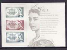 Australia Stamp Replica Card No. 27 - Coronation of Queen Elizabeth II QEII 1953