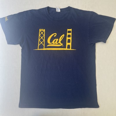 Rare UC  Cal  Logo Berkeley Golden Bears Campanile & Bay Bridge Shirt Large New