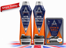 Astonish Specialist Hob Cream Cleaner 2 x 500ml, Oven & Grill Cleaner & Sponge 10.99 per litre