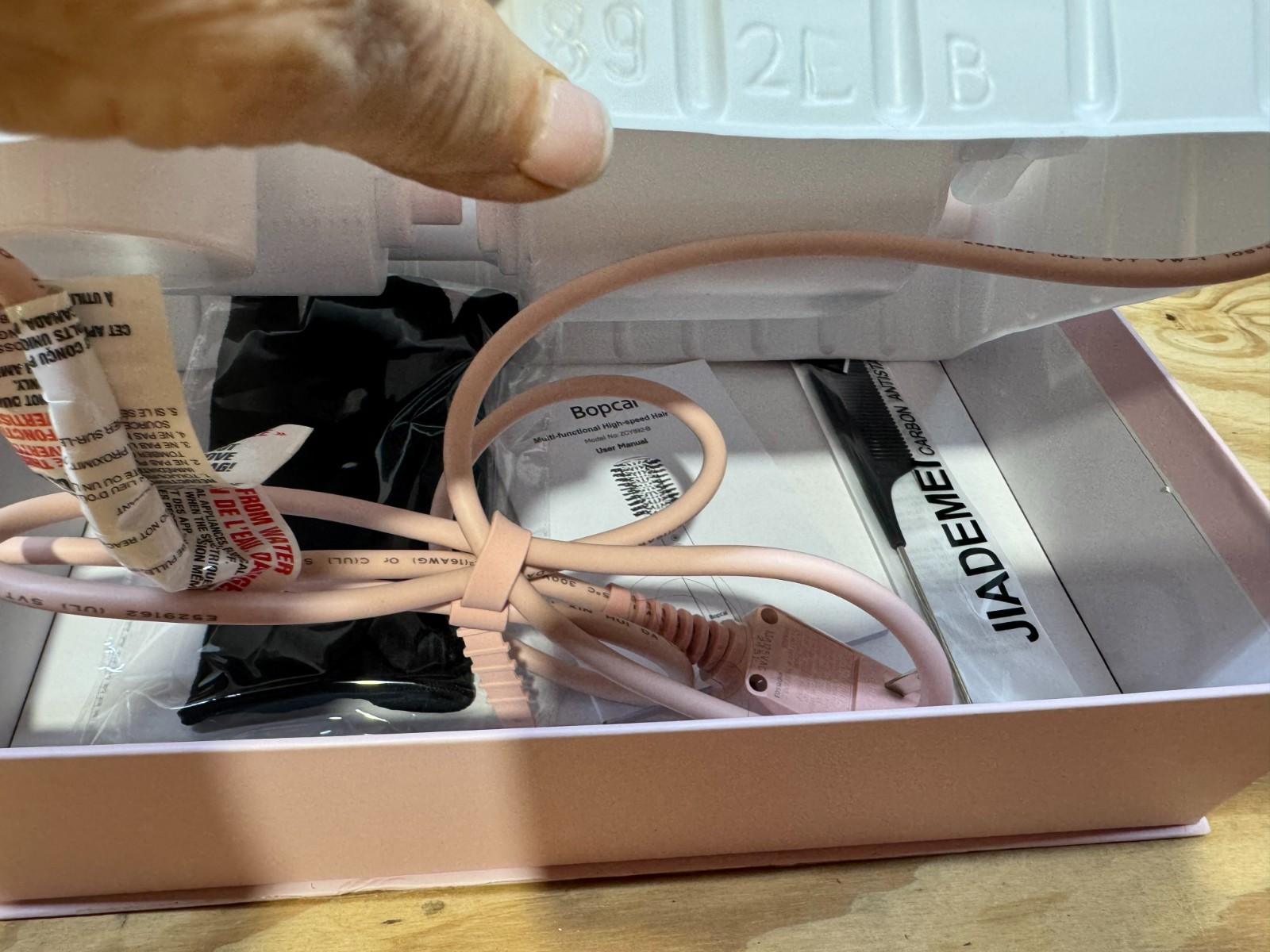 Bopcal  5 in 1 Air Wrap Hair Styler,High-Speed Frizz-Free Hair Dryer Brush (W)