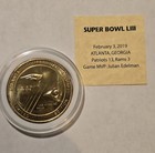 NFL Super Bowl LIII Patriots vs Rams Gold Commemorative Coin Officially Licensed — photo 2