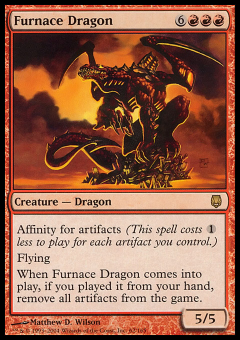 MTG Magic the Gathering Furnace Dragon (62/165) Darksteel LP