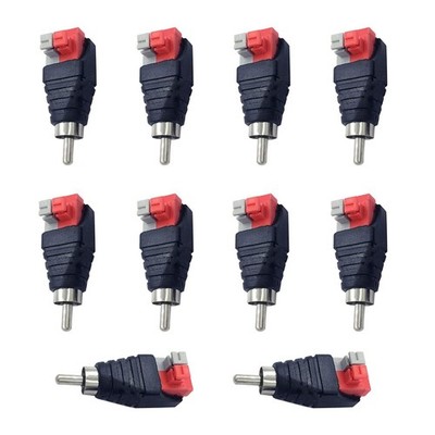 HUAZIZ 10 Stück Chinch RCA Adapter RCA Zu Lautsprecher Kabeladapter Cinch Stecke