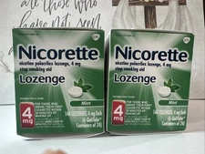 Nicorette 4mg Lozenge 144 Mint Lozenges 2Pack Exp:04/26