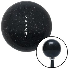 White Shift Pattern 59n Black Metal Flake Shift Knob W M16x1.5 Insert Shifter