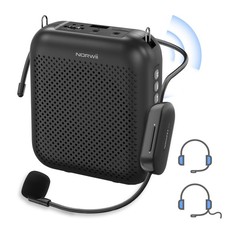 Voice Amplifier Wireless Microphone, 4000mAh Portable Rechargeable Bluetooth ...