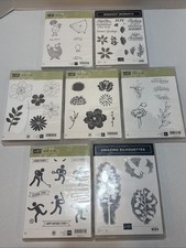 Stampin' Up Lot of 7 Photopolymer / Cling Stamp Sets Different Themes Lot S5