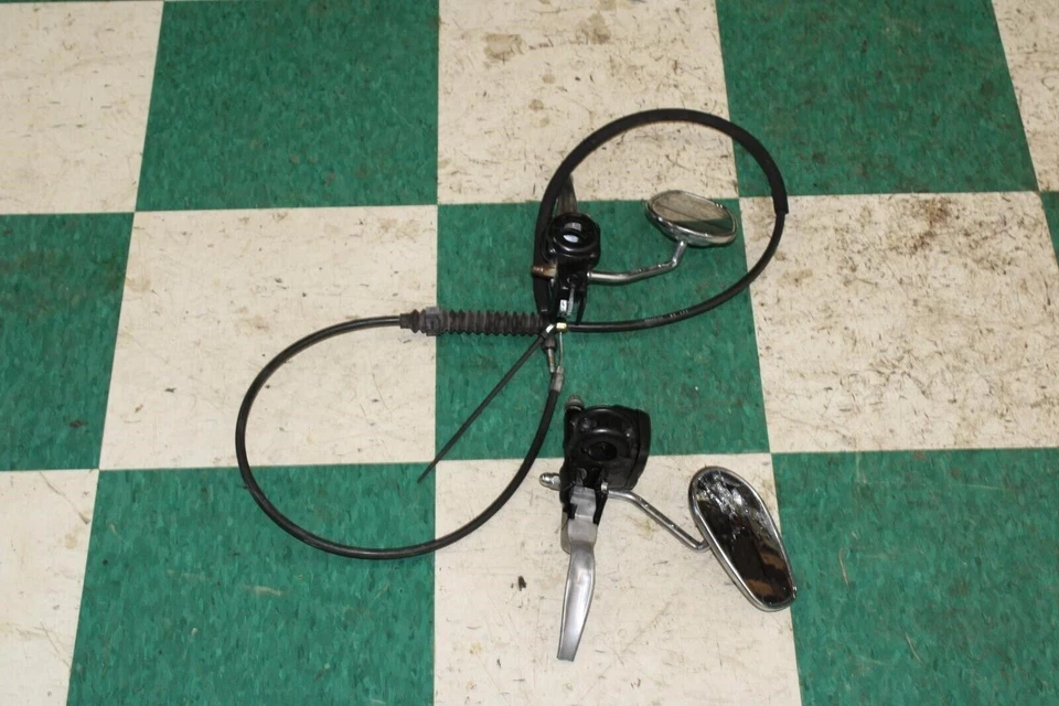 00-06 Heritage Softail Classic *DMG* Rear View Mirrors W/ Clutch Brake Lever WTY Foto 4 de 4