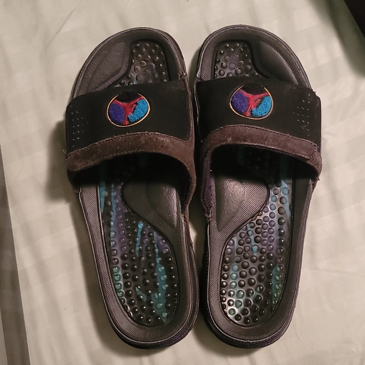 Air Jordan Hydro 2 Premier Slide Mens Mens Sz 8 Black/Metallic Gold Sandals Jordan Hydro 5 Slide Black Metallic Men main image 4