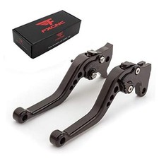 Motorcycle Adjustable Brake Clutch Levers Black Lever with Black Adjuster