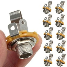 10pcs 14 6.35mm Mono Input Jack Socket Electric Guitar SALE F5X8 Bass ;> S1Z0