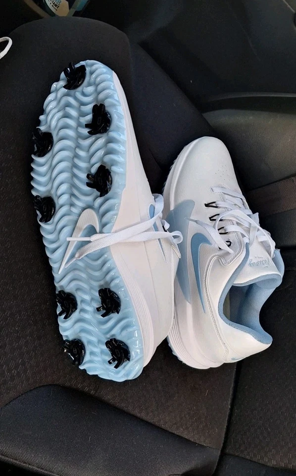 Zapatos de golf Nike Victory Pro 4 para hombre blancos azules talla 9,5 FZ7611-101 cuero Foto 4 de 4