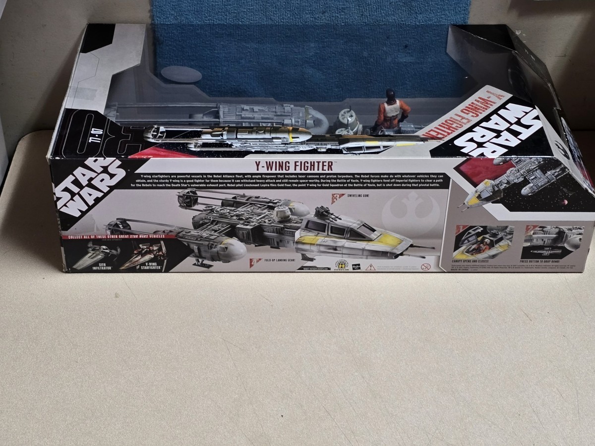 Star Wars Gold Squadron Y-Wing Fighter With Pilot & Droid