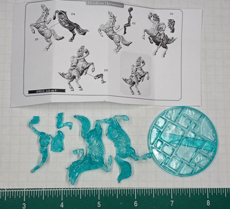 Dungeons & Lasers Woodhaven Stretch Goals Box 1 28mm Headless Horseman Ghost
