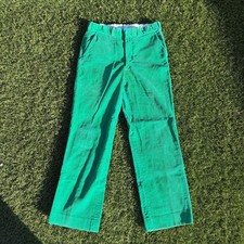 Vintage Talbots Women's 30x30 Green Corduroy Pants Straight Leg Retro Trousers