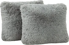 TOONOW Set of 2 Decorative Throw Pillow Covers 18x18,Fluffy Pillow CoversLuxury 
