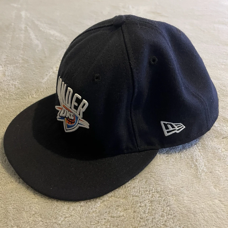 Vintage Oklahoma City Thunder Hat Men 7 3/8 Blue New Era 59fifty Snapback NBA - Image 2 of 4