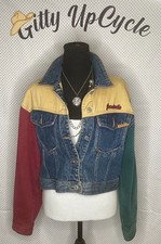 RARE VINTAGE JOARDACHE JEAN JACKET MULTI COLORED JEAN JACKET - M