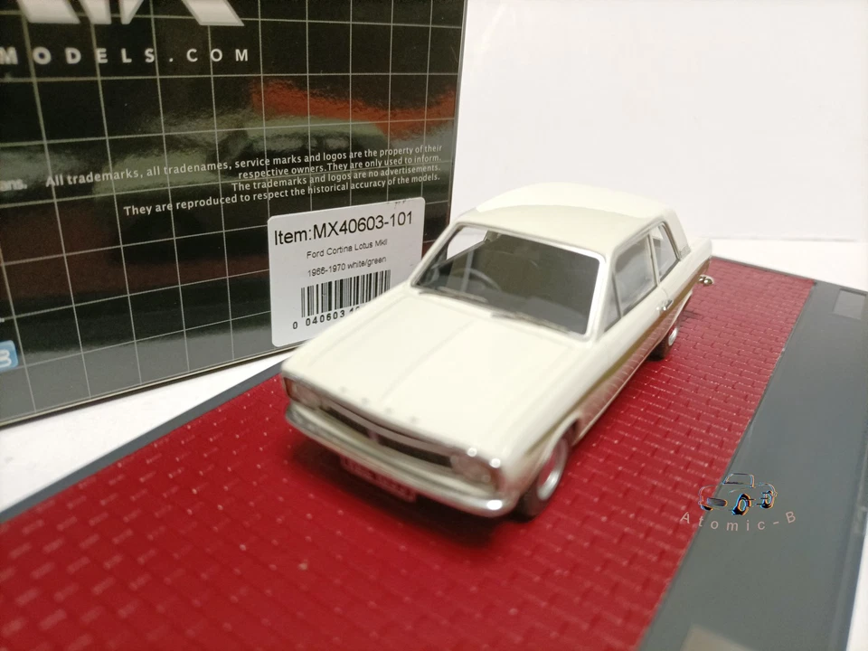 Matrix 1:43 Ford Cortina Lotus MKII White Sedan Model - Image 2 of 4