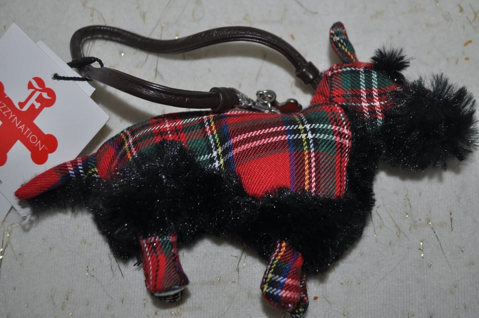 Fuzzy Nation Tartan Scottie Dog Wristlet Coin Purse Mini Bag DAMAGED Strap AS-IS - Image 3 of 4