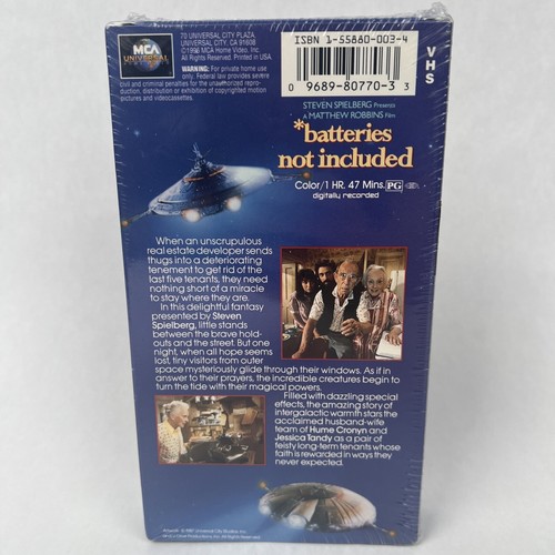 Rare "Batteries Not Included" Sealed and New first Release Sci-Fi VHS 1987 MCA - Picture 2 of 5