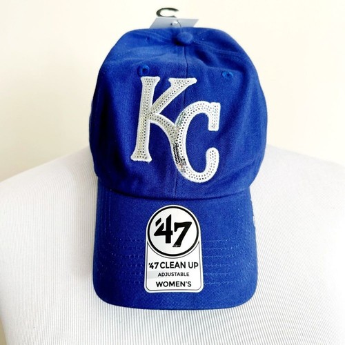 47 Brand Kansas City Royals Womens Hat Blue Silver Sequins MLB Fan Gear Gift