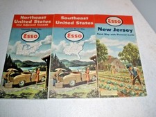 Lot of 3 Vintage Esso Maps MINT