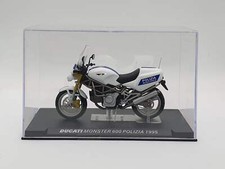 Moto Ducati Monster Polizia (1995) kiosque à journaux 1/24 blanc