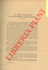 DUCATI P. - The felsine head of Via S. Petronio Vecchio (Bologna).