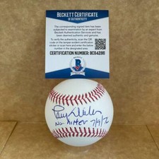 LARRY DIERKER NO HITTER 7/9/76 ASTROS SIGNED AUTO M.L. BASEBALL BAS BC94286