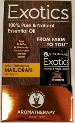 Gurunanda Exotics Mediterranean Marjoram Warming Pure 100% Natural Essential Oil