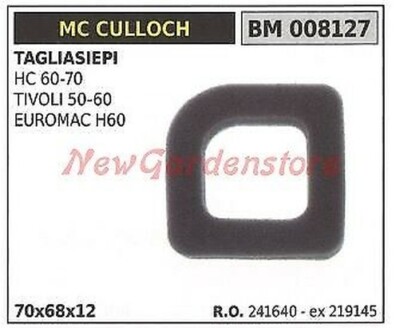 Air Filter Mc Culloch Chainsaw HC 60 70 Tivoli 50 60 Euromac H60 008127