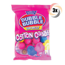 3x Bags Dubble Bubble Cotton Candy Assorted Flavor Gum Balls 4oz Fast Shipping 