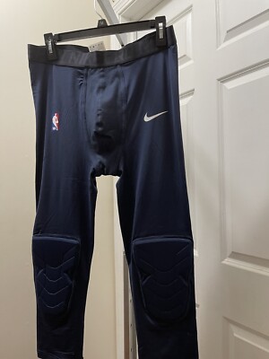 Nike Pro Hyperstrong NBA Blue Dry Padded 3/4 Tights Mens 2XLT TallAA0756-010 S24