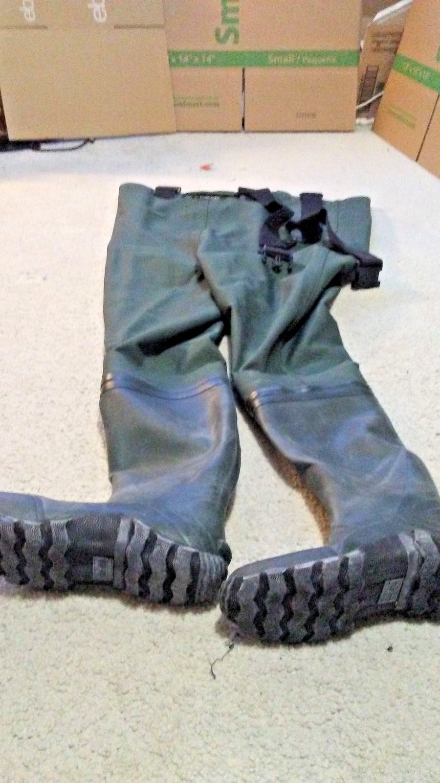Frogg Toggs Cascades 2 Ply Poly Rubber Bootfoot Cleated Hip Wader Size