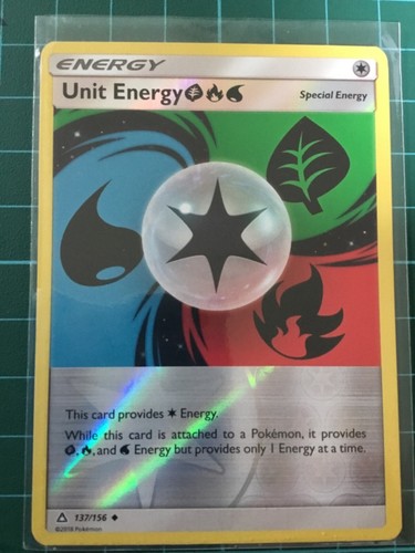 2018 Pokemon Unit Energy 137/156 reverse holo Sun & Moon Ultra Prism