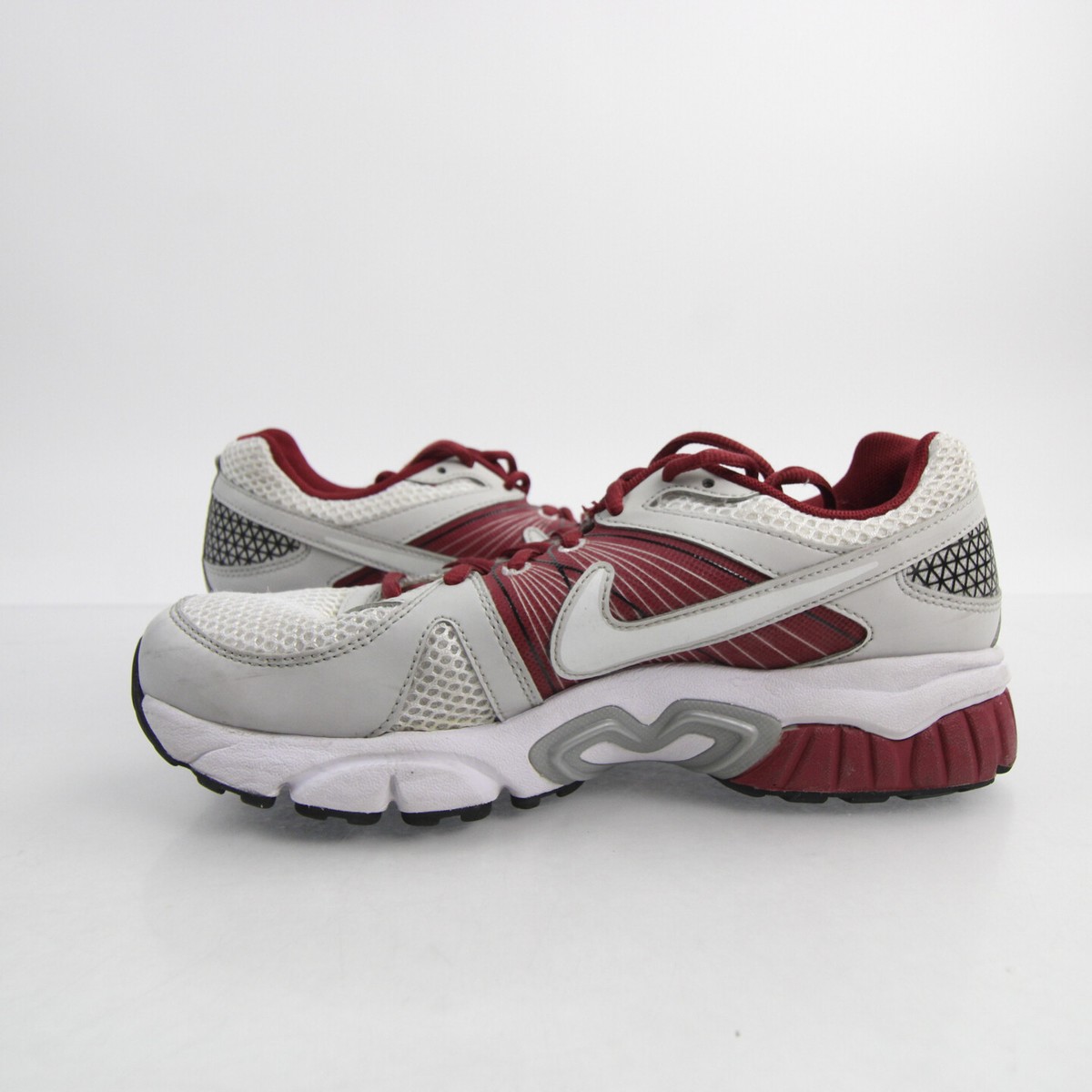 Nike Air Max Running Jogging Shoes Men's White/Crimson Used