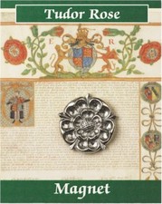 Tudor Rose Fridge Magnet - Pewter