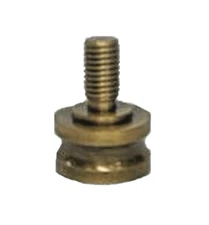 ANTIQUE BRASS FINIAL REDUCER :3/8" THREADED HOLE/ 1/4"-27 FINIAL THREAD TV-535AB