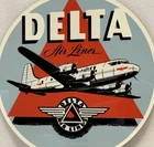 Vintage Style Delta Air Lines Aviation  Metal Heavy  Quality Sign