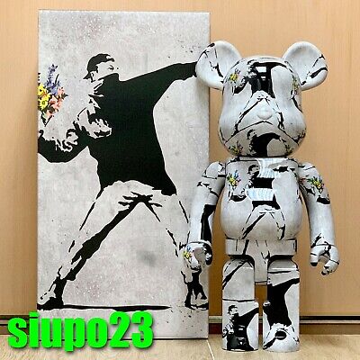 Medicom 1000% Bearbrick ~ Banksy Be@rbrick Flower Bomber Version | eBay