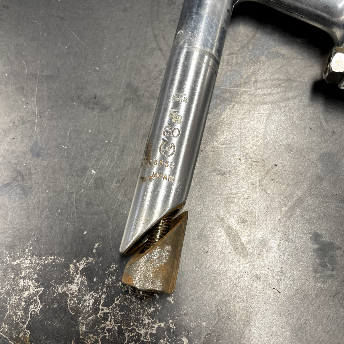 Potence Vélo Course SR Sakae 80 Mm - Pivot 22,2 Mm, Serrage 25,4 Mm, Argent, Aluminium Vintage